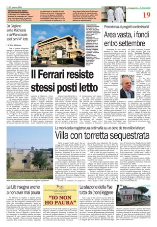 2 - 15 giugno 2011                                                                                                                                                                                                      Casarano


                                                                                                                                                                                                                           19
  DENUNCIATI DUE MEDICI                                complicazioni in seguito ad una                      anno dopo dalla ferita fu estratto
  DEL REPARTO ORTOPEDIA                                frattura al femore. L’operazione                     un ﬁlo di sutura di tre centimetri.
  Due medici e un ferrista della                       avvenne nel giugno nel 2008 e                        Da allora la donna ha subito altri
  divisione di ortopedia del “Ferrari”                 le complicazioni cominciarono a                      interventi. Quindi la denuncia.
  sono stati denunciati e querela-                     manifestarsi subito dopo a causa                     La Procura di Lecce indaga per
  ti da una donna di Ruffano per                       di un’infezione di staﬁlococco. Un                   deﬁnire le responsabilità.

                                                                                                                                ASSICURAZIONI
Da Gagliano                                                                                                                     E PREOCCUPAZIONI
                                                                                                                                Da un lato la Sel             Precedenza ai progetti cantierizzabili
arriva Psichiatria                                                                                                              che, dopo aver letto
                                                                                                                                i documenti ufﬁciali,

e dal Piano locale
soldi per il 4° lotto
                                                                                                                                rassicura: stessi posti
                                                                                                                                letto di oggi 277,
                                                                                                                                nel piano
                                                                                                                                regionale per
                                                                                                                                l’ospedale “Ferrari”
                                                                                                                                e trasferimento di
                                                                                                                                                              Area vasta, i fondi
  di Enzo Schiavano
     Non ci saranno ridimensio-
                                                                                                                                reparti da altri
                                                                                                                                nosocomi in via di
                                                                                                                                dismissione, come
                                                                                                                                Gagliano del Capo;
                                                                                                                                dall’altro nascono
                                                                                                                                comitati “di difesa”
                                                                                                                                                              entro settembre
                                                                                                                                                                  Nonostante la crisi ammi-         del Capo, Collepasso, Cutroﬁa-
namenti né dismissioni all’ospe-                                                                                                a carattere civico
dale “Ferrari”. Il circolo cittadino                                                                                                                         nistrativa e il lungo periodo di       no, Diso, Nociglia, Patù, Pog-
di “Sinistra, ecologia e libertà”
                                                                                                                                e politico, facebook         commissariamento (non si voterà        giardo, Taurisano, Taviano e
                                                                                                                                compreso.
smentisce il quadro a tinte fosche                                                                                              Intanto l’Asl ha             prima di maggio 2011), Casara-         Ugento. «E’ mia precisa inten-
che diverse forze politiche ave-                                                                                                sbloccato i lavori           no manterrà il ruolo di Comune         zione – ha sottolineato più volte
vano fatto sul futuro prossimo del                                                                                              a Nefrologia e Dialisi       capoﬁla di “Area vasta”. E’ sta-       il commissario – favorire quanto
presidio ospedaliero casaranese.
                                                                                                                                al pianoterra:               to il sindaco di Maglie, Antonio       più possibile una collaborazione
                                                                                                                                erano fermi                  Fitto, presidente dell’Assemblea       ampia e feconda tra i Comuni
     Dopo settimane di studio                                                                                                   dall’estate                  dei sindaci della struttura sovra-     dell’Area Vasta, perché so, per
delle carte, incontri con operatori                                                                                             scorsa
                                                                                                                                                             comunale, a smentire le voci cir-      averlo veriﬁcato più e più volte
sanitari, vertici Asl e riferimenti                                                                                                                          colate durante il suo intervento       nel corso della mia esperienza
politici regionali, raccontano o                                                                                                                             all’incontro del 26 maggio scorso      professionale, quanto i sinda-



                                         Il Ferrari resiste
rappresentanti del partito Sel, si                                                                                                                           con i sindaci di nuova elezione.       ci siano le antenne più sensibili
ribadisce che, leggendo il Piano                                                                                                                             «Mai e poi mai – ha                                  delle difﬁcoltà che
di riordino, per il “Ferrari” non                                                                                                                            detto Fitto – tra i sin-                             spesso le comunità
sono stati previsti tagli al nume-                                                                                                                           daci si è posto il pro-                              vivono».
ro dei posti letto. «Come per gli                                                                                                                            blema di modiﬁcare                                       Francesco
anni scorsi – osserva Sel – i posti                                                                                                                          il Comune capoﬁla.                                   Longo,        dirigente
letto ammontano a 277, sebbene                                                                                                                               Sarebbe una immo-                                    dell’Ufﬁcio tecnico
il governo nazionale abbia impo-



                                         stessi posti letto
                                                                                                                                                             tivata e impropria                                   di Casarano e re-
sto, attraverso l’Intesa Stato-Re-                                                                                                                           scorrettezza istituzio-                              sponsabile dell’Ufﬁ-
gioni, una riduzione dello stan-                                                                                                                             nale».                                               cio del Piano, ha il-
dard». Il Piano di azione locale                                                                                                                                  L’incontro pro-                                 lustrato il calendario:
della provincia di Lecce, inoltre,                                                                                                                           mosso dal commis-                                    «Le risorse a dispo-
fa rilevare la nota di Sel, prevede                                                                                                                          sario del Comune di                                  sizione delle Aree
«importanti investimenti grazie                                                                                                                              Casarano, Giovanni                                   Vaste – ha spiegato
ai quali sarà possibile il com-          operative di Ostetricia e Gine-           Intanto, i dati ufficiali del re-   di ristrutturazione del reparto.      D’Onofrio (foto), è                                  Longo – a differenza
pletamento del quarto lotto».            cologia, Neurologia, Chirurgia        parto di Ostetricia-Ginecologia             Sul tema stanno comun-            servito, oltre a dare                                di quanto accaduto
     «Il nostro presidio accoglie-       pediatrica, Urologia e, in pro-       smentiscono il presunto “crollo         que nascendo varie iniziative:        il benvenuto ai primi                                con il programma
rà i 15 posti letto di Psichiatria e     spettiva, Chirurgia, fondamen-        delle nascite” secondo afferma-         due petizioni per scongiurare         cittadini neoeletti, a illustrare il   stralcio, rispetteranno un criterio
l’attività di “Day surgery” dell’o-      tale per una offerta assistenziale    zioni contenute in una nota del         il presunto ridimensionamen-          lavoro di pianiﬁcazione strategi-      di ripartizione non territoriale
spedale di Gagliano Del Capo in          di qualità. A questo va aggiunto      Pdl casaranese. Fino al 15 mag-         to organizzate dal movimento          ca svolto ﬁnora, culminato nella       ma in base alla cantierabilità dei
via di dismissione - prosegue            il cronico sottodimensionamen-        gio scorso, infatti, sono stati 159     politico “Liberacittà” e da un        redazione del Piano strategico         progetti. Si seguirà un calendario
la nota della Sel - mentre un            to degli anestesisti, mentre per      i parti effettuati nell’anno 2011;      comitato nato su Facebook.            “Salento 2020. Città diffusa tra       rigorosissimo: tavoli tecnici, che
gruppo di medici ed altre unità          Nefrologia e Dialisi la situazione    nello stesso periodo del 2010               Un altro comitato è sta-          welfare e nuove economie”, a ri-       si terranno dal 15 giugno al 10
di Urologia andranno a rinfor-           sembra essersi sbloccata: dopo        le nascite sono state soltanto 11       to costituito invece dalle forze      dosso dell’incontro svoltosi tra il    luglio, e impegni di spesa, che
zare l’organico di Casarano».            un sopralluogo del commissa-          in più (170), ma le attenuanti          politiche (Pdl, Pd, Idv, Udc e        presidente Nichi Vendola e i rap-      dovranno essere necessariamente
     Il partito, che fa capo a Nichi     rio dell’Asl Paola Ciannamea,         sono diverse e sostanziali: ri-         Cdc) e dalle associazioni (Lilt,      presentanti delle dieci Aree Vaste     assunti dalla Regione entro set-
Vendola, tuttavia, non nasconde          si è deciso di riprnedere i lavori    spetto all’anno scorso, infatti,        Cittadinanzattiva ecc.) uscite        regionali.                             tembre, per impedire il disimpe-
le criticità pure esistenti. In parti-   fermi dal’estate scorsa. I 24 letti   ci sono due medici in meno,             dall’esperienza del comitato               I sindaci di prima nomina in      gno automatico delle risorse». I
colare, si fa esplicito riferimento      di Dialisi saranno temporanea-        tra cui il primario, e dieci posti      “No Centrale” contro l’im-            Area vasta “Sud Salento” sono          fondi sono di provenienza euro-
all’assenza di primari nelle Unità       mente trasferiti al primo piano.      letto in meno a causa dei lavori        pianto energetico a biomasse.         quelli di Alessano, Castrignano        pea.                              ES


                                                                               Le mani della magistratura antimaﬁa su un bene da tre milioni di euro

                                                                               Villa con torretta sequestrata
                                                                                   Anche a quanti “nulla sanno” dei per-           pressi della zona industriale. Ad insospet-         sino all’importazione illegale di armi dalla
                                                                               sonaggi della mala locale, farebbe di certo         tire gli inquirenti pare sia stato il fatto che     Svizzera (2 anni e 4 mesi), alla condanna per
                                                                               impressione vedere una torretta ergersi a           il corposo patrimonio nella disponibilità di        gli 8 chili di marijuana trasportati sul treno
                                                                               presidio della sicurezza di una villa. Lo stu-      Miggiano non trovasse corrispondenza con            Lecce-Monaco di Baviera nel 1998 ed agli 8
                                                                               pore aumenterebbe sapendo che la villa in           gli esigui redditi dichiarati dallo stesso.         anni inﬂitti nel 2001 nel processo d’Appel-
                                                                               questione, delimitata da un muro di cinta               Non si tratta del primo sequestro a ca-         lo dell’operazione “Viribus unitis” contro il
                                                                               lungo oltre 600 metri, alto quattro ed estesa       rico di beni riconducibili al protagonista di       clan Padovano-Scarlino-Giannelli, tra Galli-
                                                                               su di una superﬁcie di 20mila metri quadrati,       questa storia, visto che già due anni fa la Dia     poli, Casarano e Taurisano.
                                                                               risulta proprietà di un intonacatore.               mise i sigilli su una parte (non così cospi-            In quello stesso processo alcuni collabo-
                                                                                   Meno stupita di tutto ciò è stata la Dire-      cua) delle sue fortune.                             ratori di giustizia lo indicarono come afﬁlia-
                                                                               zione Investigativa Antimaﬁa (Dia), la cui              Ad afﬁancare gli inquirenti italiani nelle      to al boss gallipolino Salvatore Padovano
                                                                               azione ha portato al sequestro, per un valo-        indagini che hanno portato all’ultimo blitz         (ammazzato nel 2008).
                                                                               re complessivo di oltre tre milioni di euro,        anche la polizia tedesca che ha fatto i conti           Quella del sequestro, sempreché si tra-
                                                                               degli immobili in questione, di proprietà           in tasca ai ﬁgli di Miggiano, da anni in Ger-       sformi poi in conﬁsca come si vedrà, viene
                                                                               di Franco Miggiano, 65 enne di Casarano,            mania come falegnami e muratori.                    considerata l’arma più efﬁcace per combat-
                                                                               meglio noto come “u leccese”, soggetto già              Lungo il curriculum di colui che è sta-         tere la criminalità organizzata. L’ultimo se-
                                                                               afﬁliato alla Sacra corona unita, condannato        to riconosciuto come uno dei più grossi             questro andrà convalidato dai giudici della
                                                                               per estorsione, detenzione illegale di stupe-       spacciatori del Salento: dal contrabbando           sezione penale del tribunale di Lecce nell’u-
                                                                               facenti e armi e indagato per associazione di       di armi (condannato a 5 anni e 7 mesi dal           dienza del 22 giugno. A difendere le ragioni
                                                                               stampo maﬁoso.                                      Tribunale di Como nel 1980), al trafﬁco di          di Franco Miggiano sarà l’avvocato casara-
Nelle vicinanze della zona industriale la megavilla sequestrata                    Il ranch è in contrada Calò, proprio nei        armi e droga (1 anno e 8 mesi nel 1992),            nese Giovanni Bellisario.



La Lilt insegna anche                                                                                                  La stazione della Fse
a non aver mai paura                                                                                                   tutta da (non) leggere
    Di difendere la legalità, la dignità umana,                                                                            Non è certo un bel vedere la stazione della fer-
l’ambiente, la salute: di questo non bisogna avere                                                                     rovia del Sud Est di Casarano. E nemmeno un bel
paura. Per dare maggiore consapevolezza verso                                                                          leggere. Ormai sui muri della sala d’attesa che bi-
scelte che coinvolgono totalmente l’uomo an-                                                                           sogna necessariamente attraversare per uscire dalla
che nella sua responsabilità verso gli altri, la Lilt                                                                  stazione, non c’è uno spazio vuoto anche nelle po-
(Lega italiana per la lotta contro i tumori) di Lecce                                                                  stazioni più alte. Tutti i muri sono ricoperti, vedere
nell’ambito del progetto “Responsabilità Socia-             esponenti del mondo dello spettacolo, giornalisti,         per credere, da frasi scritte nel collaudato gergo gio-   educatori, dirigente, docenti e genitori dell’Istituto
le per la salute”, ha organizzato a Casarano, nel           religiosi, volontari), di quanti cioè sono consape-        vanile alimento da quotidiani incontri nell’attesa        comprensivo di Supersano, in escursione didattica a
Chiostro del Palazzo Comunale, il giorno dedica-            voli delle emergenze ambientali e sanitarie che            del treno. E accanto ad appassionate dichiarazioni        Casarano a chiusura di un progetto sui mezzi di tra-
to a festeggiare la Repubblica italiana, una mani-          gravano sul territorio salentino. Un’altra occasio-        di amore eterno anche alcune di tutt’altro genere il      spoprto. E’ stata fatta una segnalazione all’Ufﬁcio
festazione di voci e suoni, letture ed esecuzioni           ne, creata dalla Lilt, per tenere desta l’attenzione       cui contenuto si può ben immaginare. Tutto que-           Igiene dell’Asl che ha fatto un’ispezione prendendo
di brani musicali e liberi interventi da parte di           pubblica e per non fare mai abbassare la guardia           sto, oltre al senso di massimo degrado, non pote-         atto della situazione. Le autorità competenti sono
esponenti della società civile (medici, magistrati,         nei confronti di temi di primaria inportanza.              va sfuggire agli occhi attenti e alla sensibilità degli   state invitate a intervenire.
 