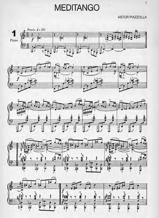 Piazzola tangos partition piano