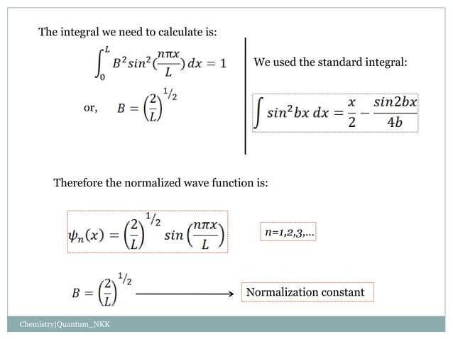 Particle In A Box Problem Quantum Chemistry Pptx
