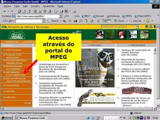 Acesso através do portal do MPEG 