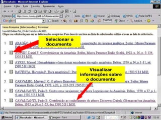 Visualizar informações sobre o documento Selecionar o documento   