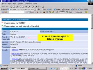 v. n. e ano em que o título iniciou 
