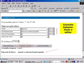 Consulta boleana: título e editor 