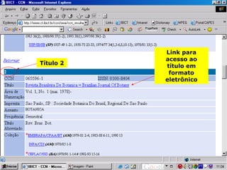Título 2 Link para acesso ao título em formato eletrônico 