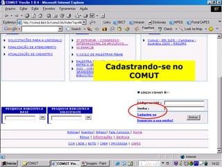 Cadastrando-se   no COMUT 
