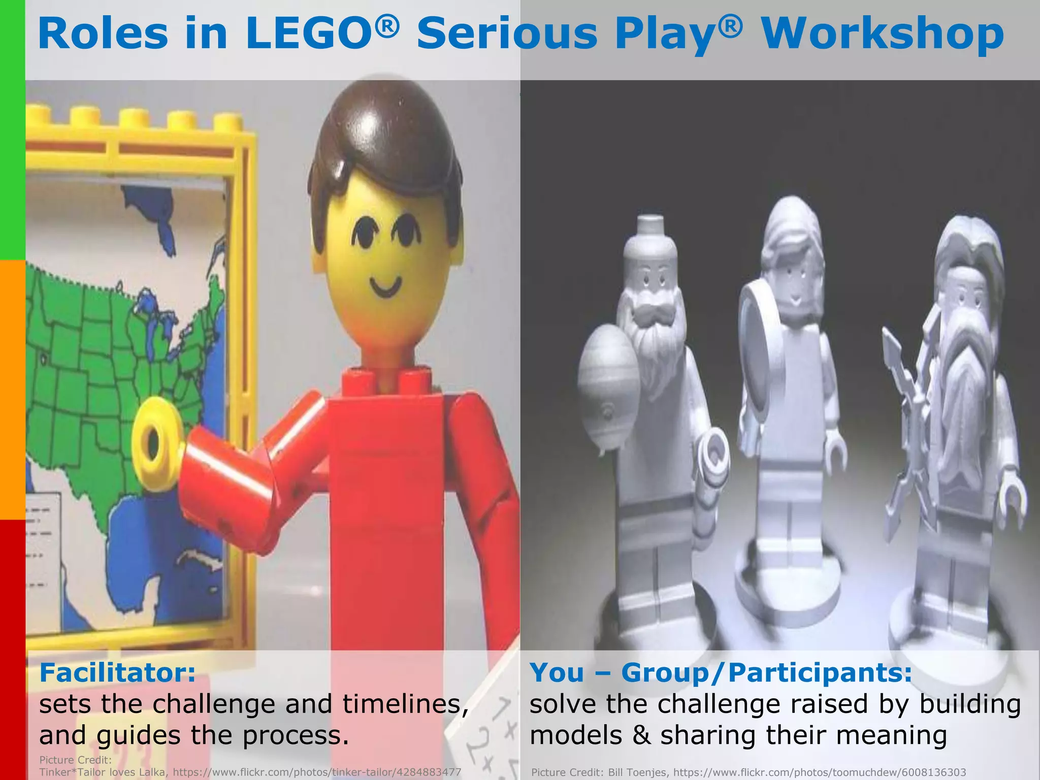 Who should use LSP ? 3/4 
Everyone who… 
 …looks for a solution to a shared problem. 
 …has to create a shared mind-set about something. 
 www.…builds plays-in-a business.shared com 
vision. 
Picture Credit: Graham Richardson, https://www.flickr.com/photos/didbygraham/8420446592/ 
 