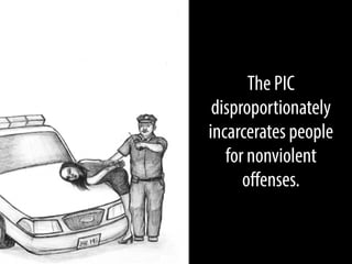 The PIC
disproportionately
incarcerates people
for nonviolent
offenses.

 