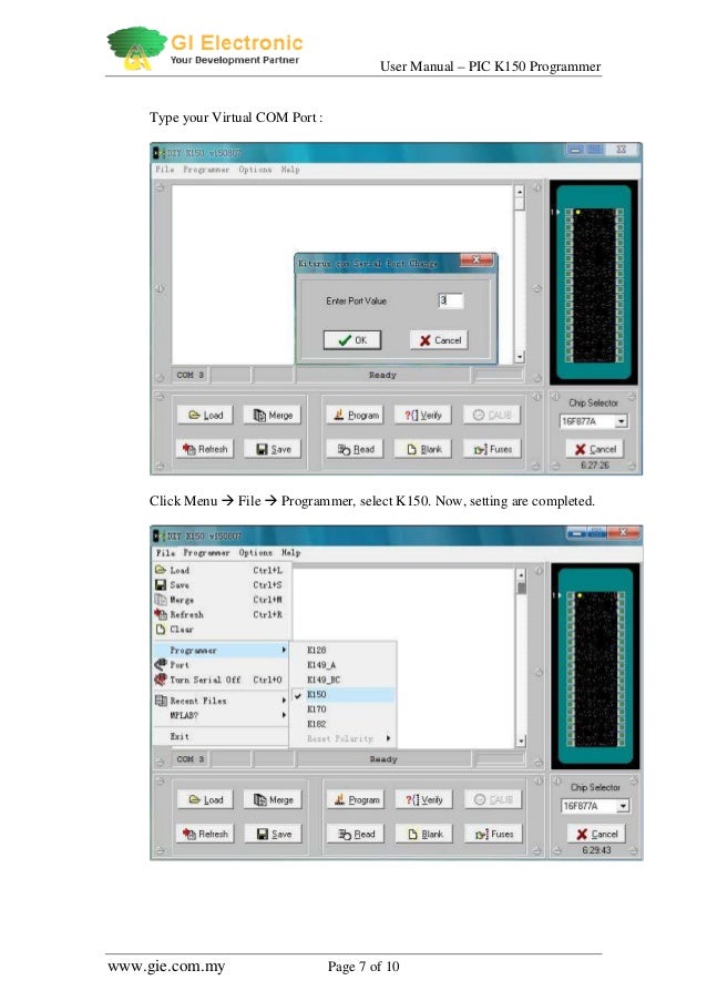 k150 pic programmer software windows 7