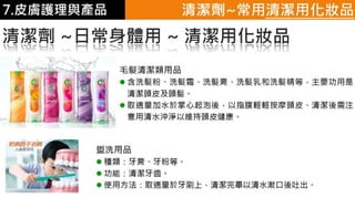 皮膚生理學7 : 皮膚護理 與 產品