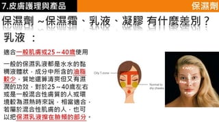 皮膚生理學7 : 皮膚護理 與 產品