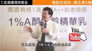 皮膚生理學7 : 皮膚護理 與 產品