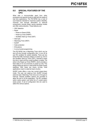 Data Sheet PIC 16F84 | PDF