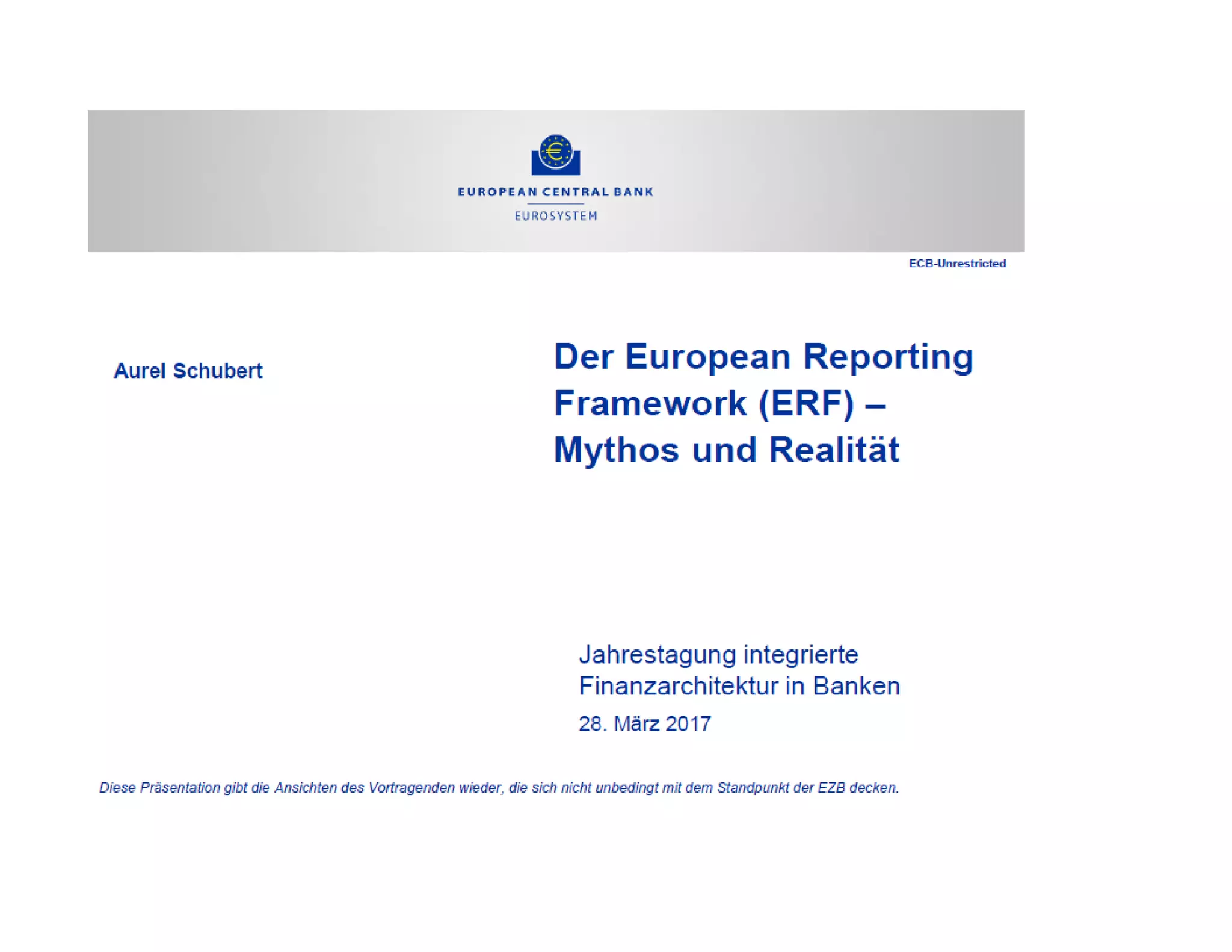 Mythos und Realität des ERF