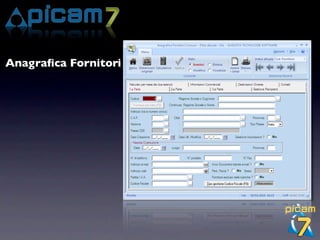 Anagraﬁca Fornitori
 