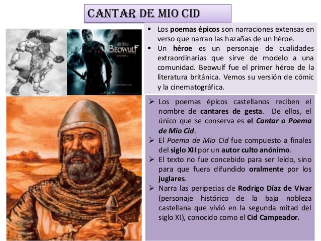 ÉPICA MEDIEVAL-MIO CID- ROMANCERO VIEJO (3º ESO)