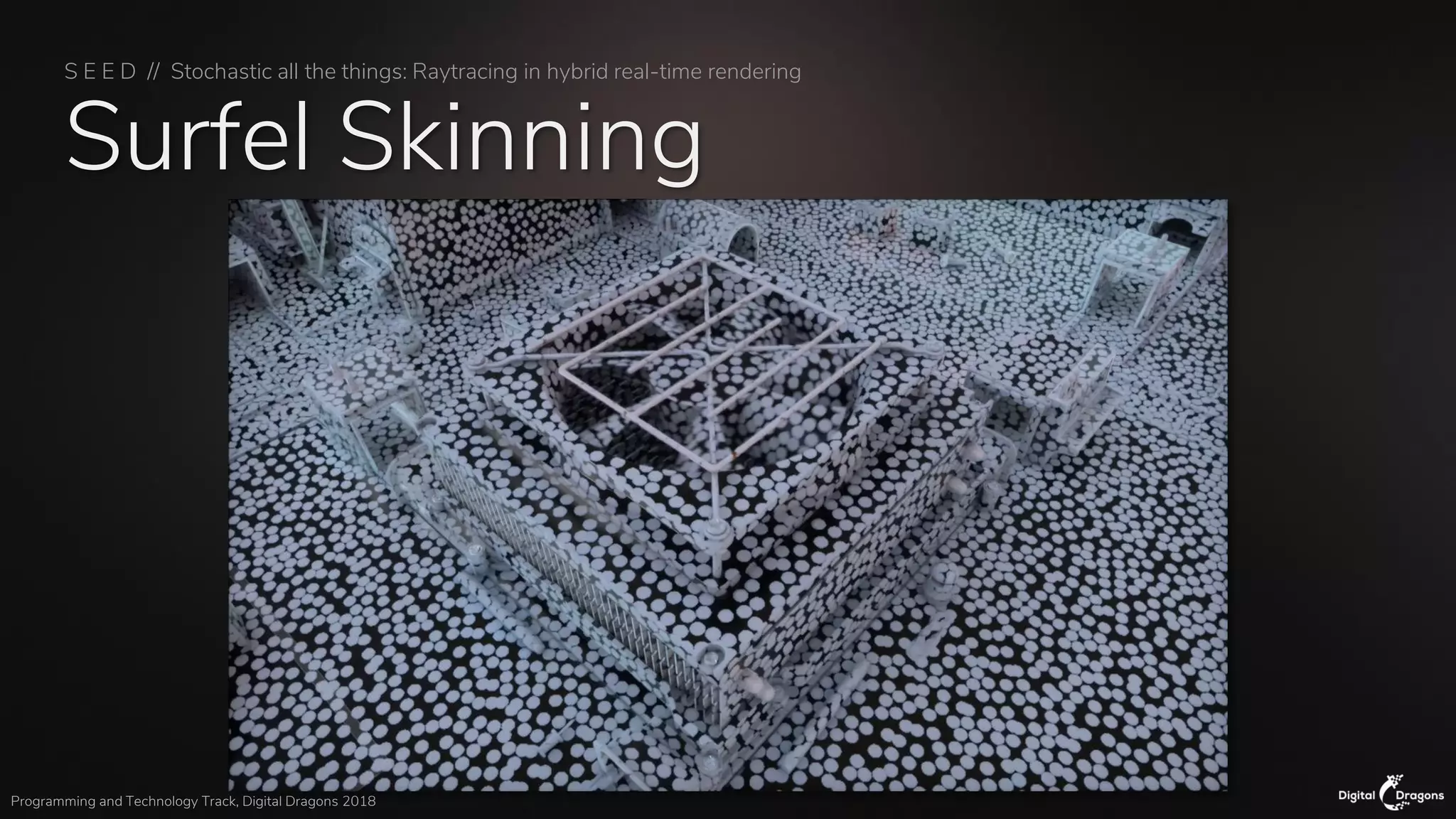 S E E D // Stochastic all the things: Raytracing in hybrid real-time rendering
Programming and Technology Track, Digital Dragons 2018
Surfel Skinning
 
