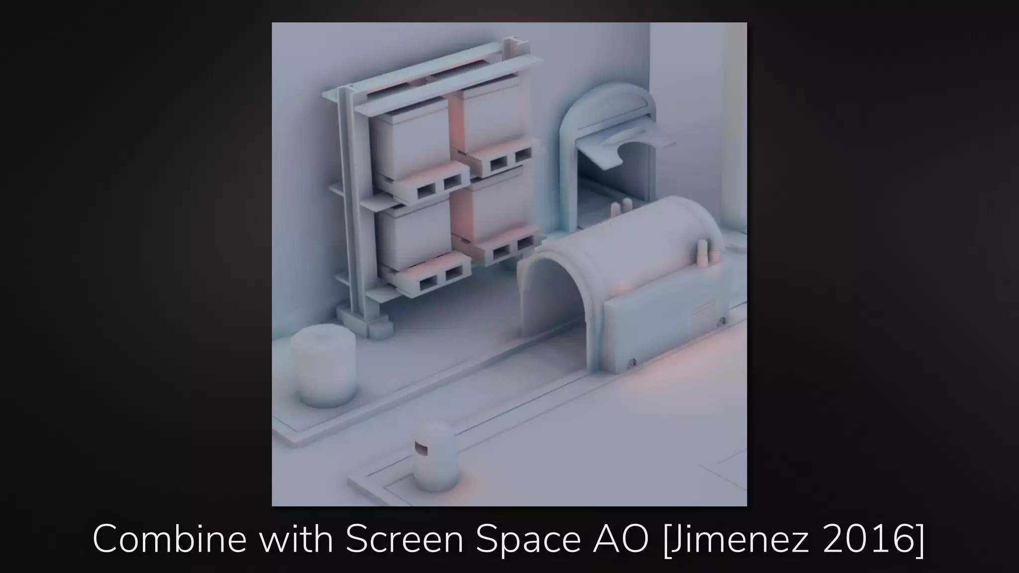 Combine with Screen Space AO [Jimenez 2016]
 