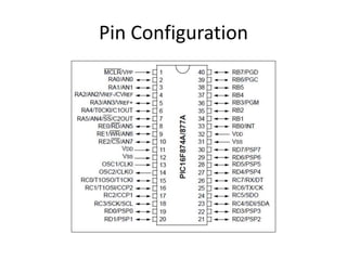 Cpu Pin Configuration Pic architecture done by Priyanga KR | PPTX