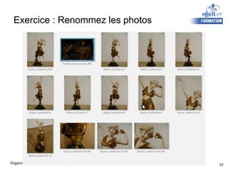 Exercice : Renommez les photos 
