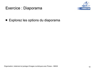 Exercice : Diaporama Explorez les options du diaporama 