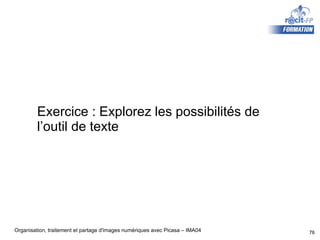 Exercice : Explorez les possibilités de l’outil de texte 