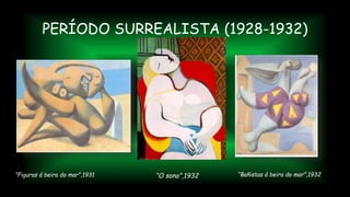 PERÍODO SURREALISTA (1928-1932)
“O sono”,1932 “Bañistas á beira do mar”,1932“Figuras á beira do mar”,1931
 