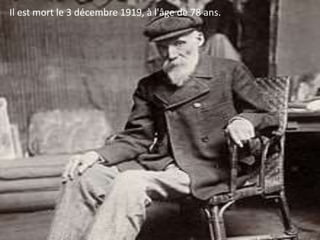 Il est mort le 3 décembre 1919, à l'âge de 78 ans.
 