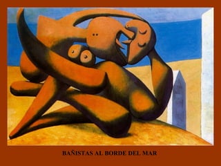 BAÑISTAS AL BORDE DEL MAR 