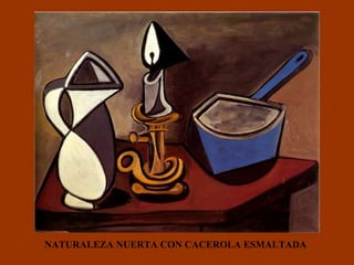 NATURALEZA NUERTA CON CACEROLA ESMALTADA 