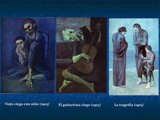 Viejo ciego con niño (1903) El guitarrista ciego (1903) La tragedia (1903) 