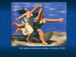 Dos mujeres corriendo por la playa -la carrera- (1922) 