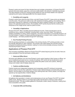 Exploring the Fascinating World of Picasso Print DTF | PDF