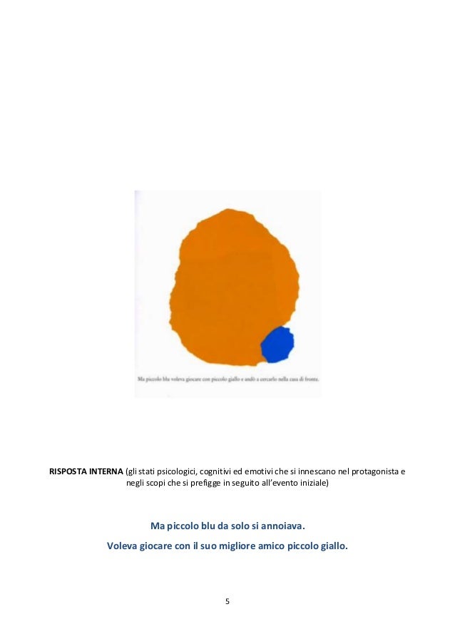 Piccolo blu e piccolo giallo racconto ben formato con immagini