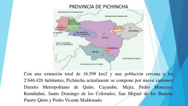 Provincia De Pichincha Y Sus Cantones