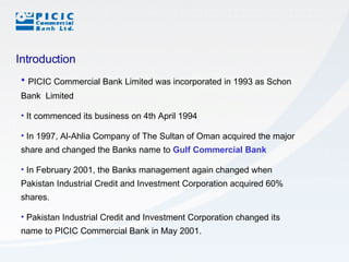 Pimcic PICIC Commercial Bank | PPT