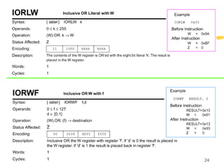PIC Instruction.pdf , Microprocessor, microcontroller | PDF