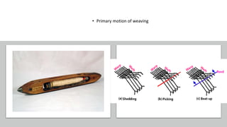 • Primary motion of weaving
 