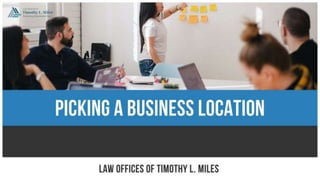 Picking a Business Location