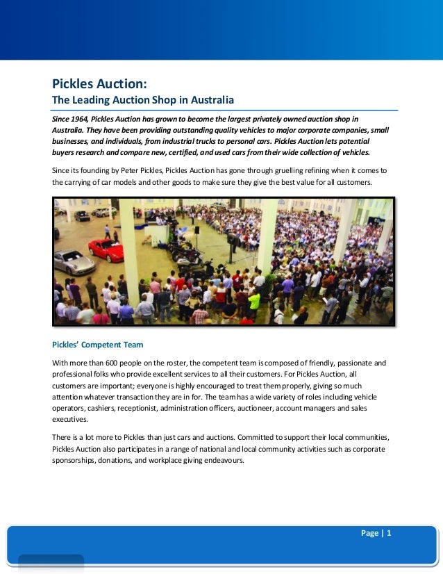 Pickles Auction The Leading Auction Shop in Australia