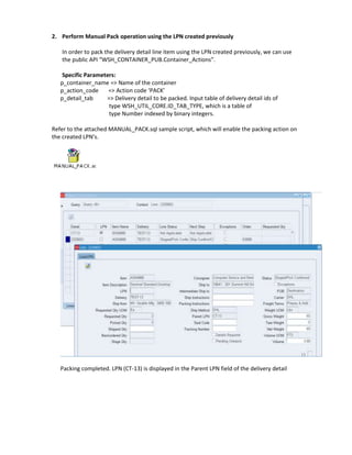 Pick pack and ship confirm process in oracle apps | DOCX