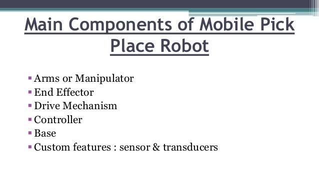 pick and place robotic arm ppt