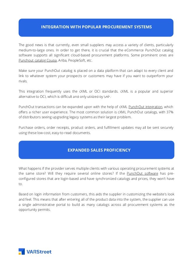 Pick the right PunchOut catalog for VAR business.