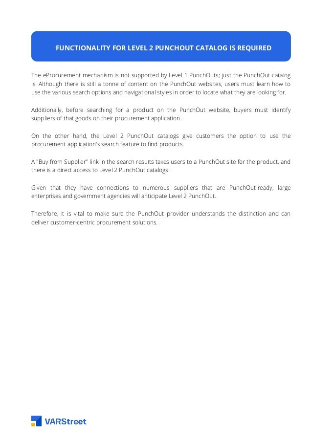 Pick the right PunchOut catalog for VAR business.