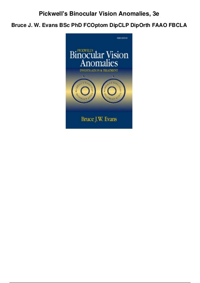 Pickwells binocular vision anomalies 3e pdf