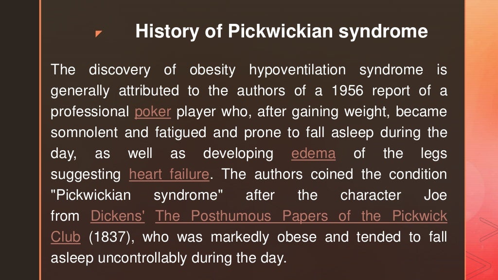 Pickwickian syndrome