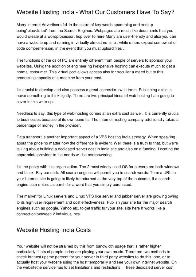 Website Hosting India What Our Customers Have To Say Images, Photos, Reviews