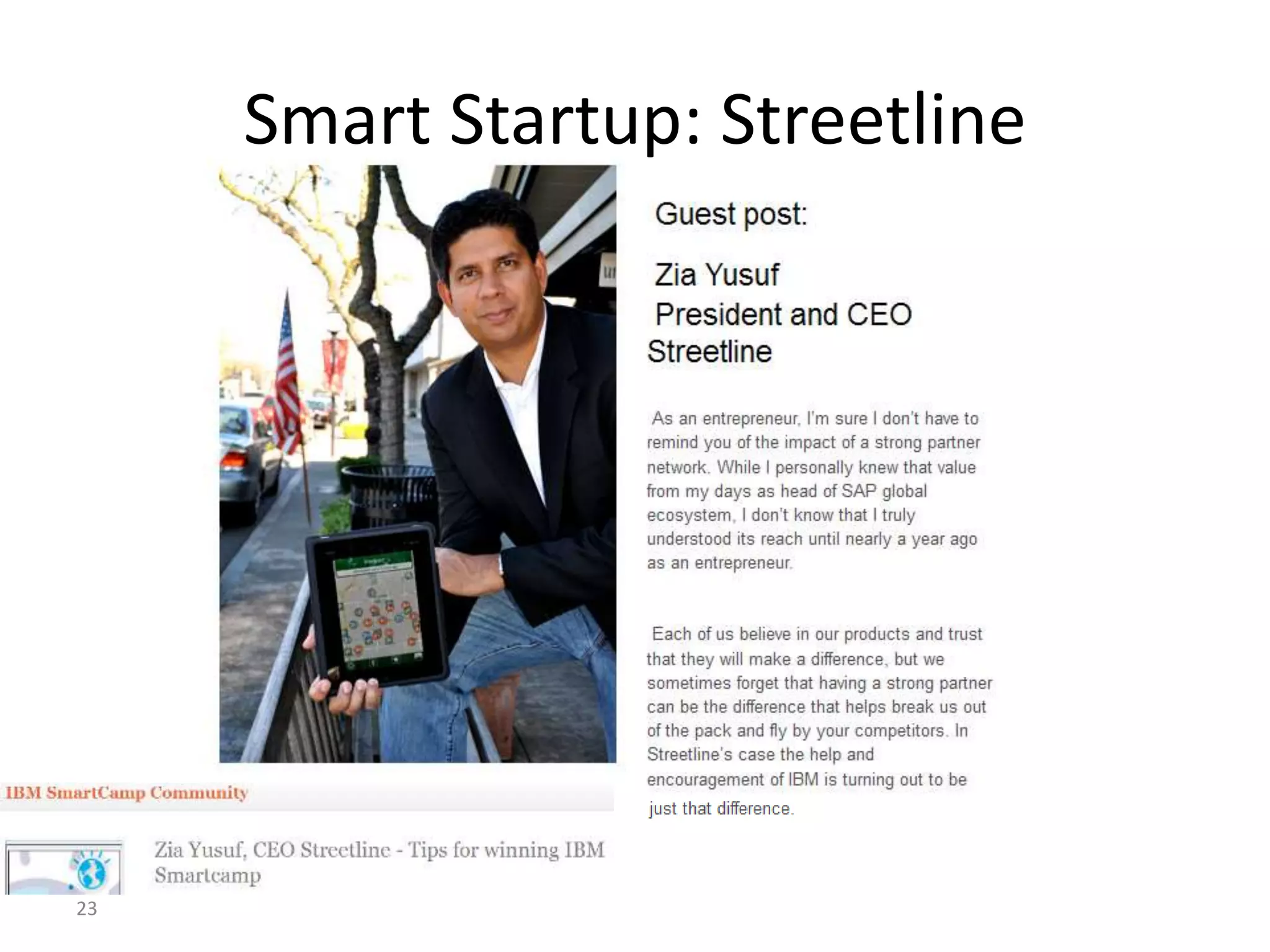 23
Smart Startup: Streetline
 