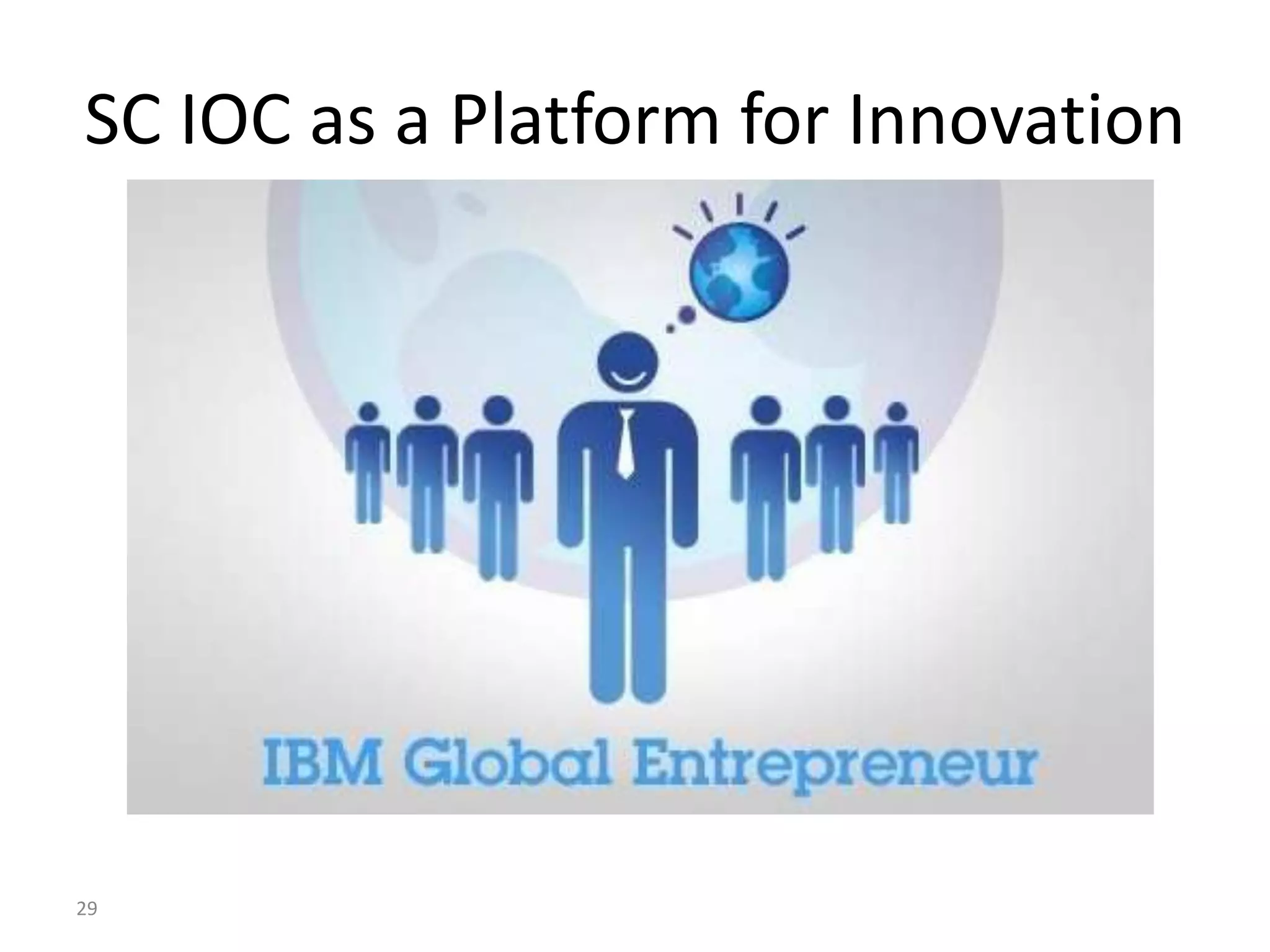 29
SC IOC as a Platform for Innovation
 