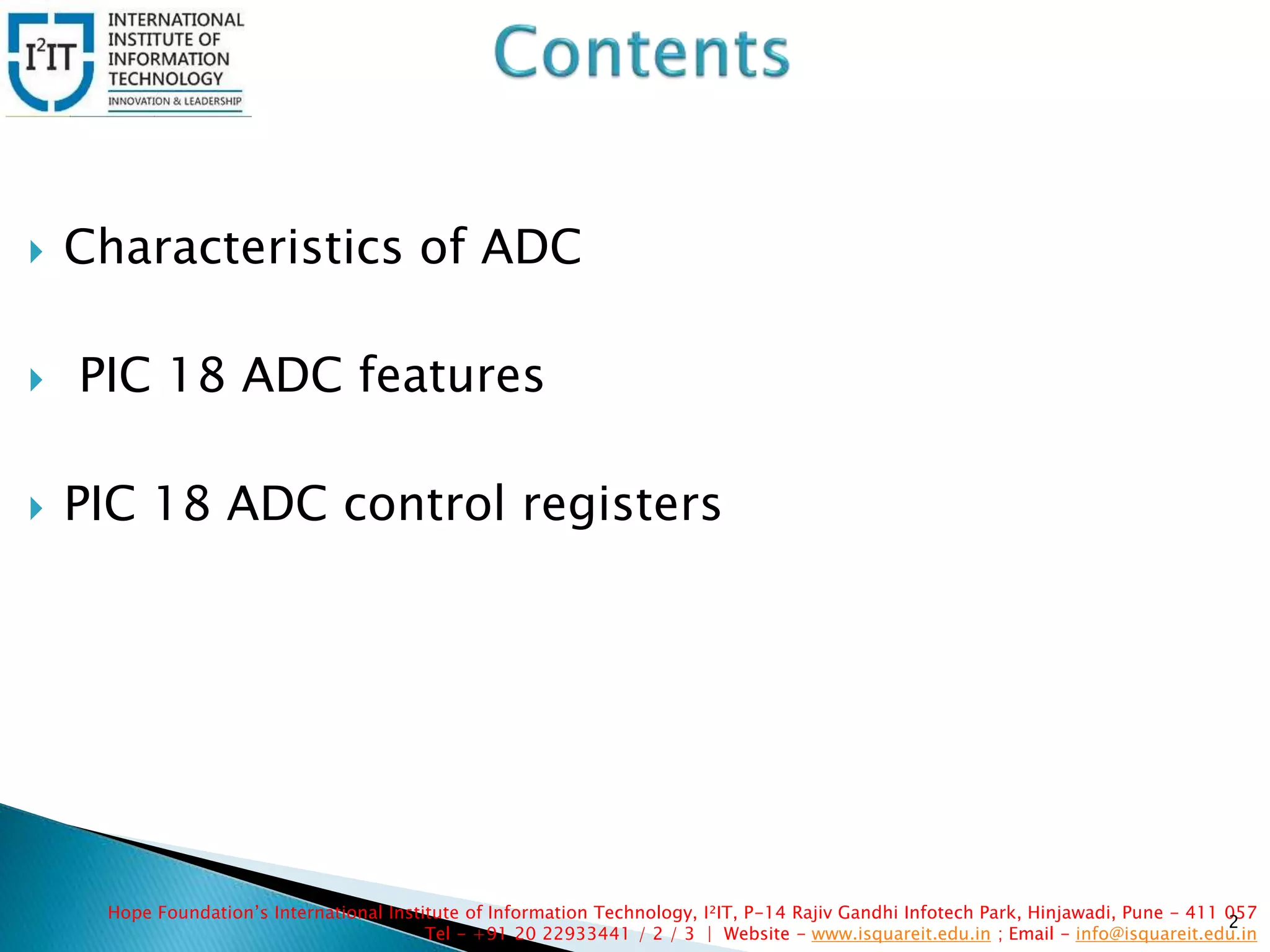PIC Microcontroller | ADC Interfacing | PPTX | Consumer Electronics ...