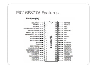 PIC16F877A Features
 
